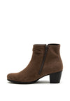 Gabor Suede Leather Chucky Heel Ankle Boots, Taupe