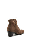 Gabor Suede Leather Chucky Heel Ankle Boots, Taupe
