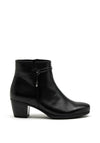 Gabor Rope Detail Leather Ankle Boot, Black