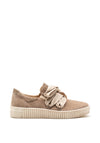 Gabor Suede Ribbon Tied Slip On Shoes, Beige
