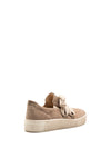 Gabor Suede Ribbon Tied Slip On Shoes, Beige