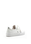 Gabor Leather Ribbon Tied Slip On Shoes, White