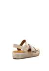 Gabor Leather Contrast Strap Sandals, Cream