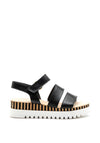Gabor Leather Strappy Platform Sandals, Black