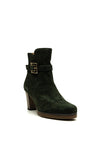 Gabor High Block Heel Suede Boots, Green