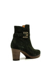 Gabor High Block Heel Suede Boots, Green