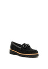 Gabor Suede Chain Detail Loafers, Black