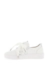 Gabor Leather Lace Slip on Trainers, White