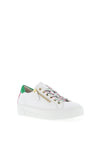 Gabor Leather Side Zip Trainers, White