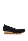 Gabor Suede Wedged Pumps, Navy