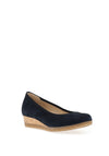 Gabor Suede Wedged Pumps, Navy