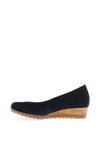 Gabor Suede Wedged Pumps, Navy