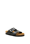 Gabor Leather Buckle Slip on Sandals, Black