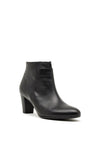 Gabor Leather Block Heel Ankle Boots, Black