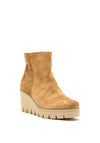Gabor Suede Wedged Key Sole Ankle Boots, Sand