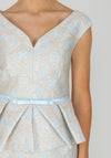 Gabriela Sanchez Jacquard Print Dress, Blue