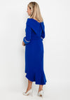 Gabriela Sanchez Detailed Fishtail Midi Dress, Cobalt Blue