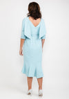 Gabriela Sanchez Fishtail Hem Midi Dress, Duck Egg