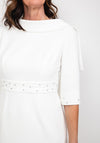 Gabriela Sanchez Fishtail Hem Midi Dress, White