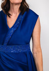 Gabriela Sanchez Sequin Embellished Satin Dress, Royal Blue