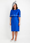 Gabriela Sanchez Metallic Print Embossed Dress & Jacket, Blue