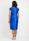 Gabriela Sanchez Metallic Print Embossed Dress & Jacket, Blue