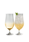 Galway Crystal Erne Craft Beer/Cocktail Glass Pair, Amber