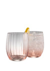 Galway Crystal Erne Tumbler Glass Pair, Blush