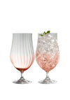 Galway Crystal Erne Craft Beer/Cocktail Glass Pair, Blush