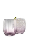 Galway Crystal Erne Tumbler Glass Pair, Amethyst