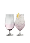 Galway Crystal Erne Craft Beer/Cocktail Glass Pair, Amethyst