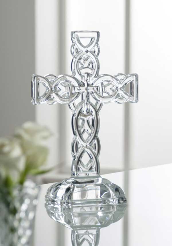Galway Crystal Celtic Cross Ornament