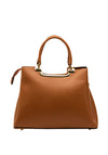 Zen Collection Pebbled Faux Leather Shopper Bag, Brown