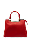 Zen Collection Pebbled Faux Leather Shopper Bag, Red