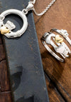 Galway Crystal Claddagh Pendant Sterling Silver & Gold