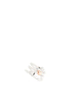 Galway Crystal Three Part Claddagh Silver & Rose Gold Ring, Size L