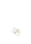 Galway Crystal Three Part Claddagh Silver & Rose Gold Ring, Size N