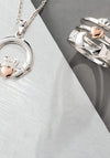Galway Crystal Claddagh Pendant Sterling Silver & Rose Gold