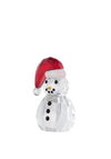 Galway Crystal Small Snowman with Santa Hat