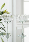 Galway Crystal Erne Cocktail/Champagne Saucer Pair, Clear