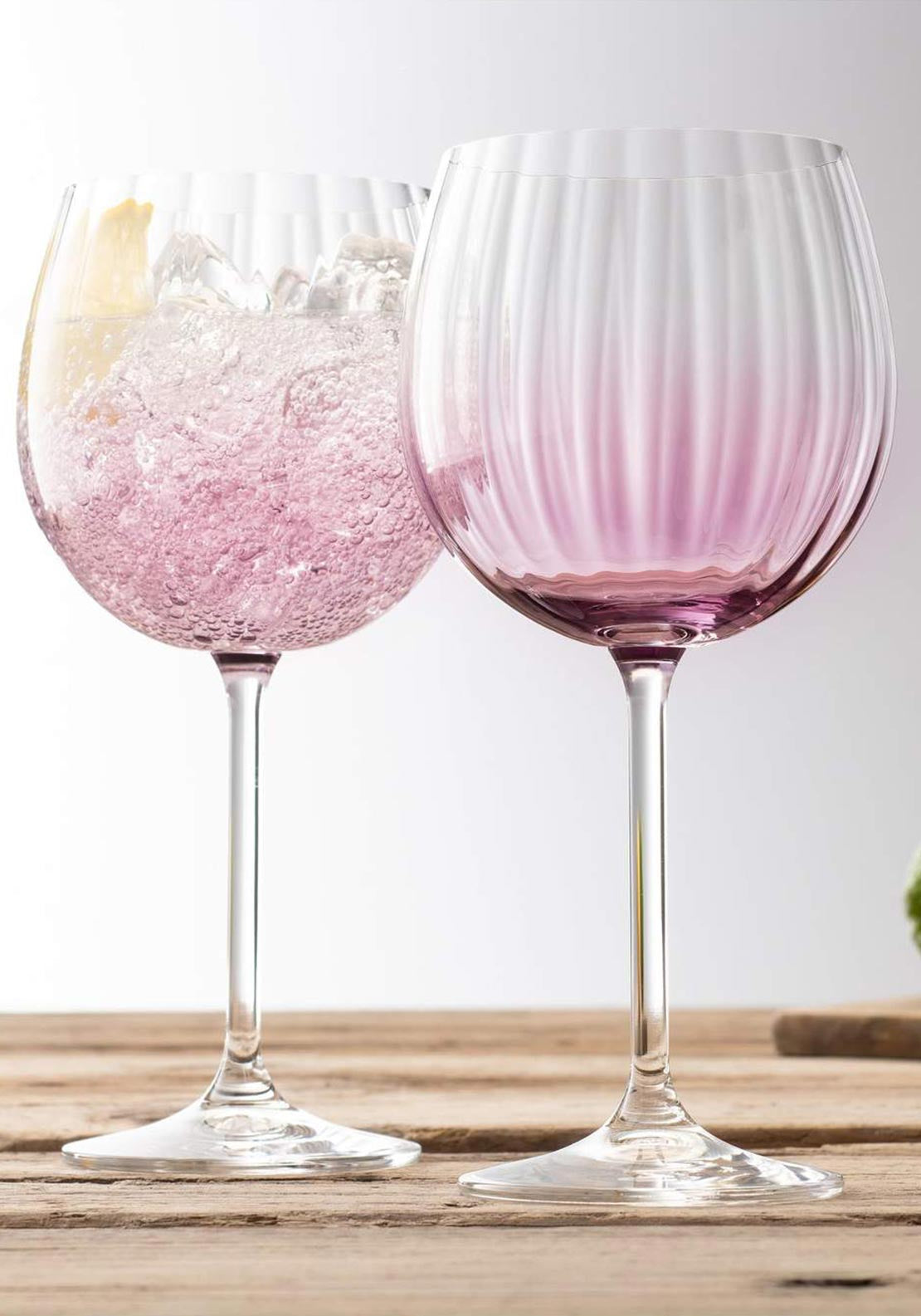 Galway Crystal Erne Gin & Tonic Glasses Pair, Amethyst