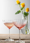 Galway Crystal Erne Cocktail Champagne Saucer Pair, Blush