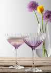 Galway Crystal Erne Cocktail Champagne Saucer Pair, Amethyst