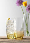 Galway Crystal Erne Hiball Glasses Pair, Amber