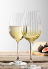 Galway Crystal Erne Wine Glass Pair, Amber