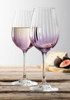 Galway Crystal Erne Wine Glass Pair, Amethyst