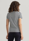 Gant Iconic Striped T-Shirt, Navy & White