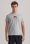 Gant Archive Shield T-Shirt, Grey Melange