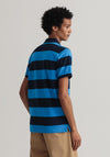 Gant Barstripe Pique Polo Shirt, Day Blue