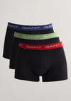 Gant Essentials 3 Pack Cotton Stretch Boxers, Black Multi
